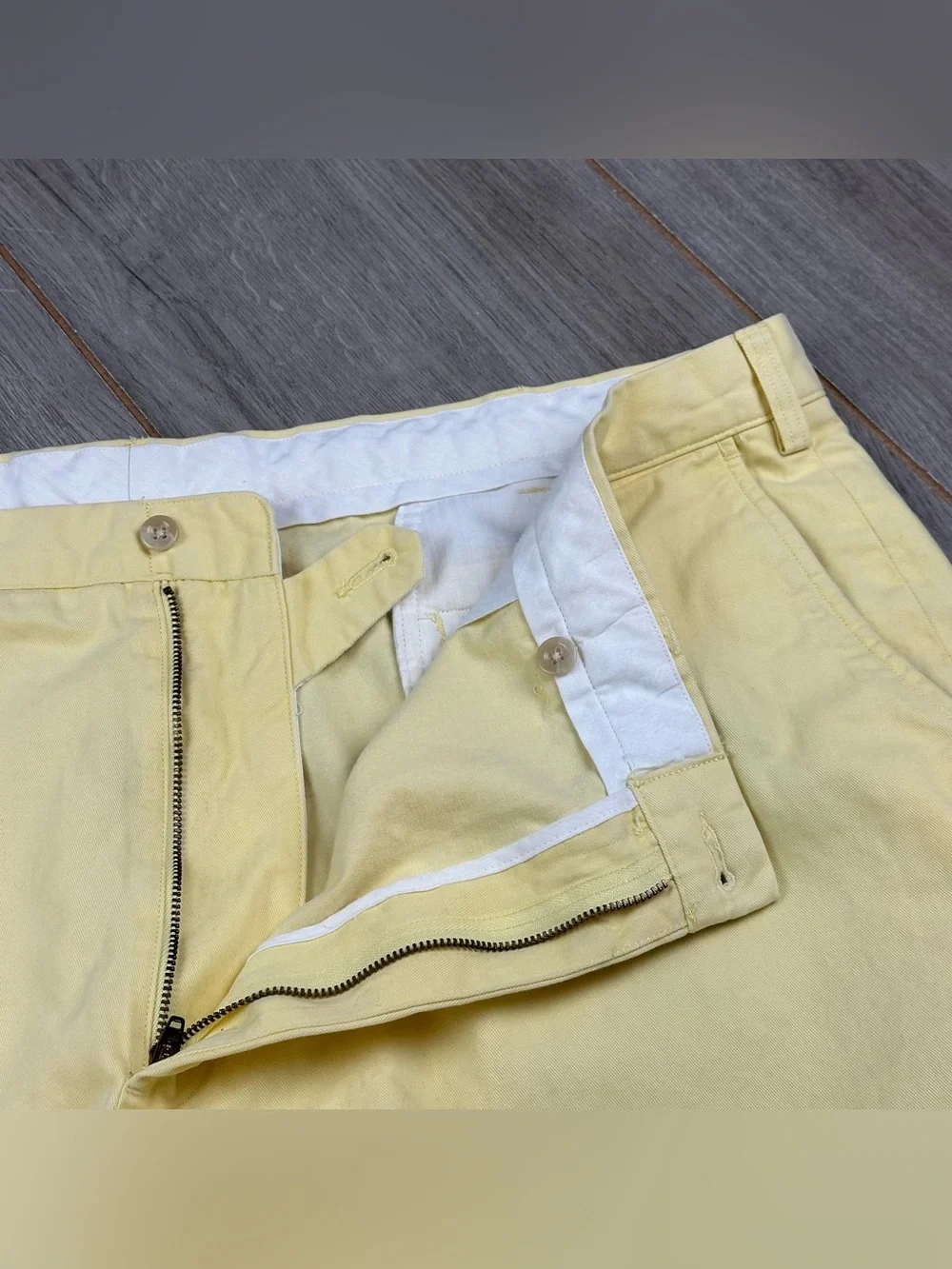 Polo Ralph Lauren Pants 44Bx30 BIG  (tag 46Bx32) Cotton Flat Front Yellow